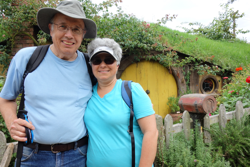 David and Ioana in Hobbiton