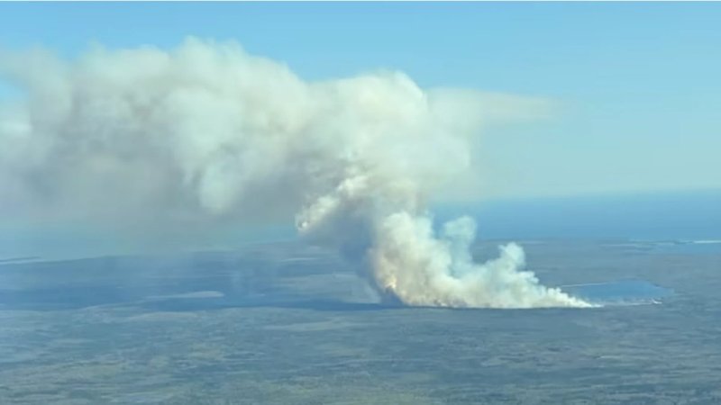 Aerial photo of smoke