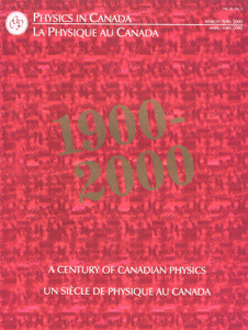 Cover Physics In Canada 2000
