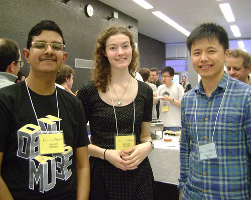 Mentees Vignesh Chander and Danielle Denisko and mentor Xingxing Xing