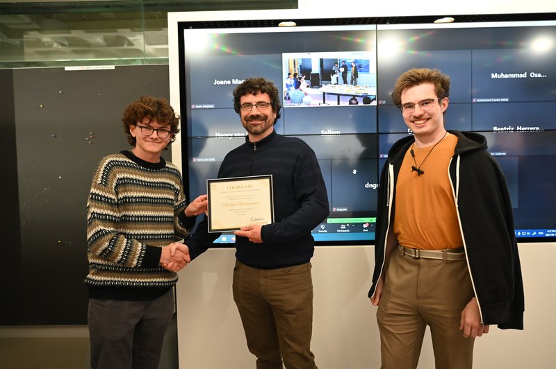 Professor Grisouard receiving the award, June 2024