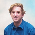 Man in blue shirt