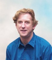 Man in blue shirt