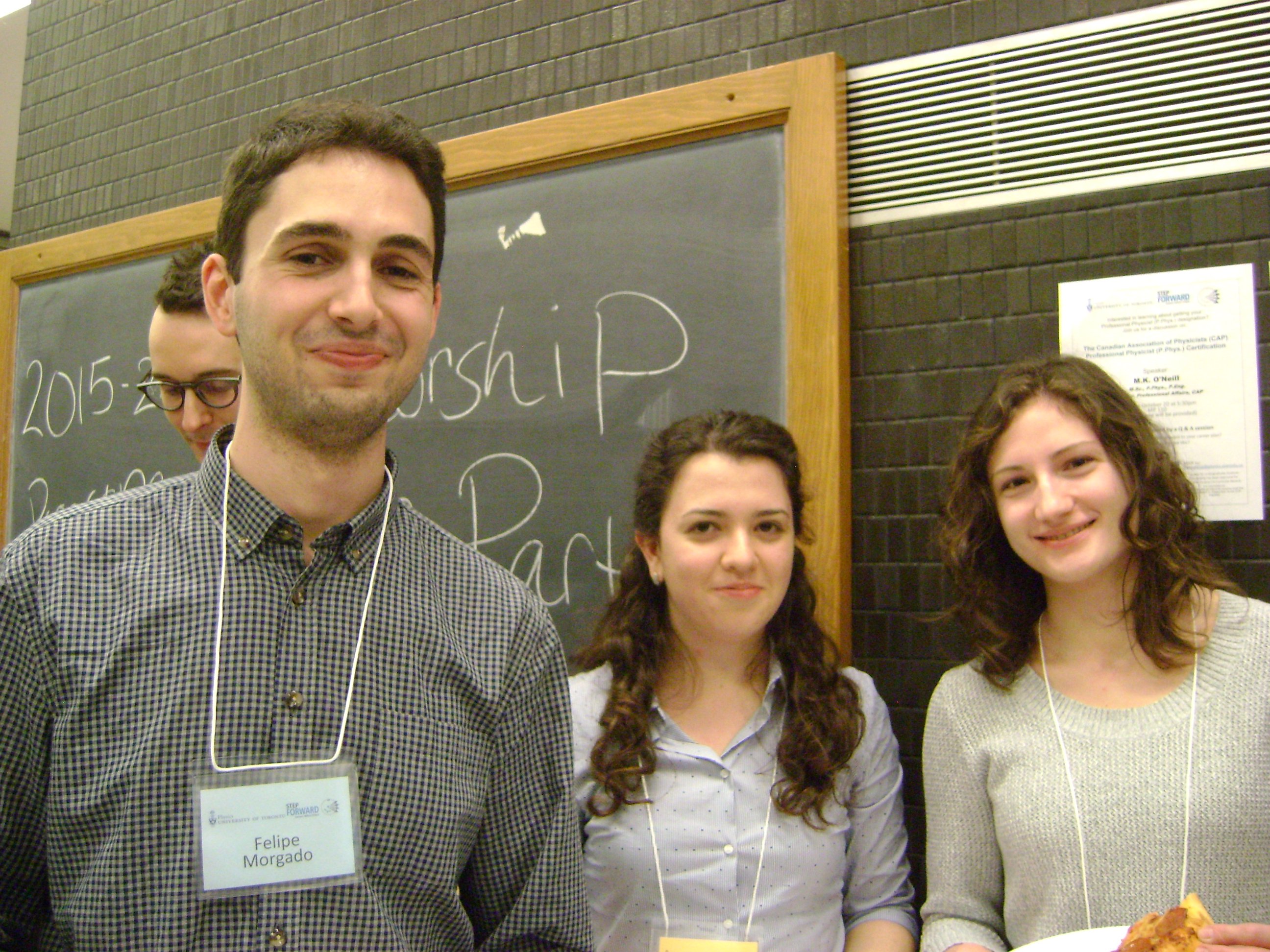 mentor Felipe and mentees Sana and Stephania