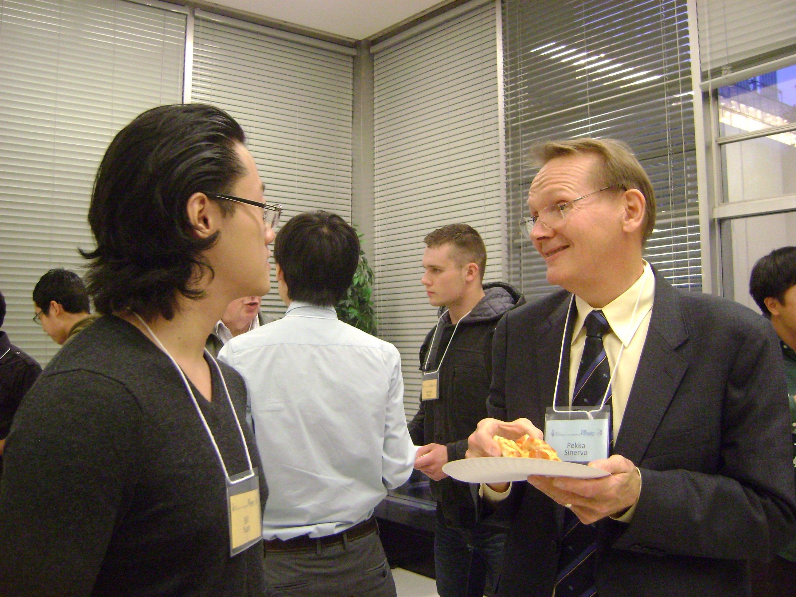 mentee Bill Yuan and mentor Pekka Sinervo