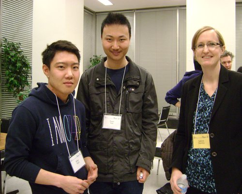 mentees Mike Park, Yuan Yao and mentor Sabine Stanley