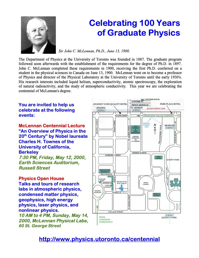 Open House: Celebrating 100 Years of Graduate Physics