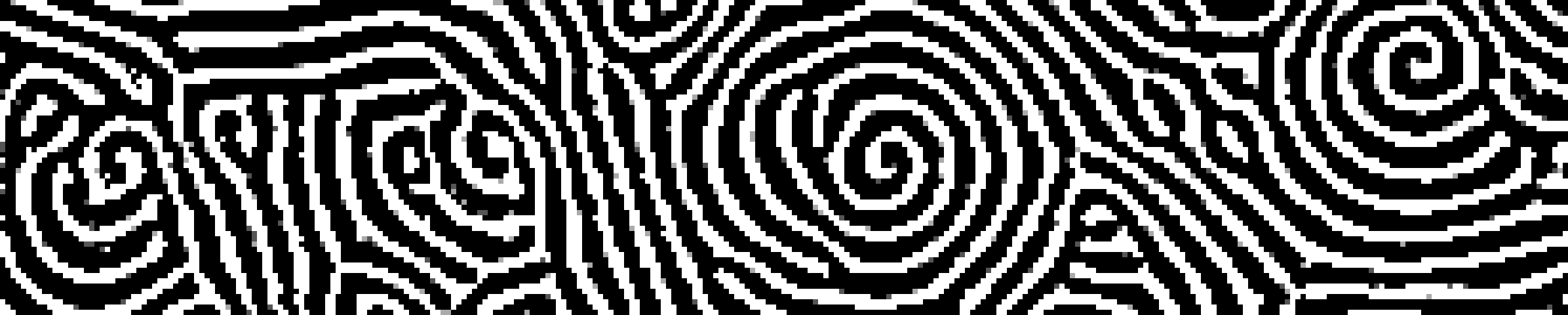 Spiral Defect Chaos pattern strip