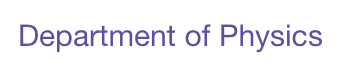 Department of Physics