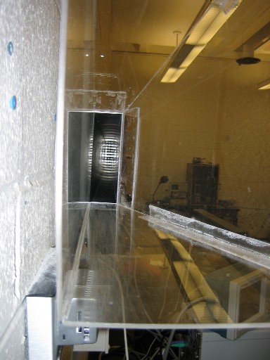 Photo showing view down the waveguide.
