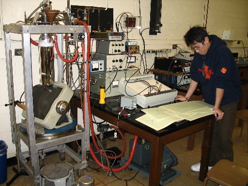 Photo of student working on LTC experiment